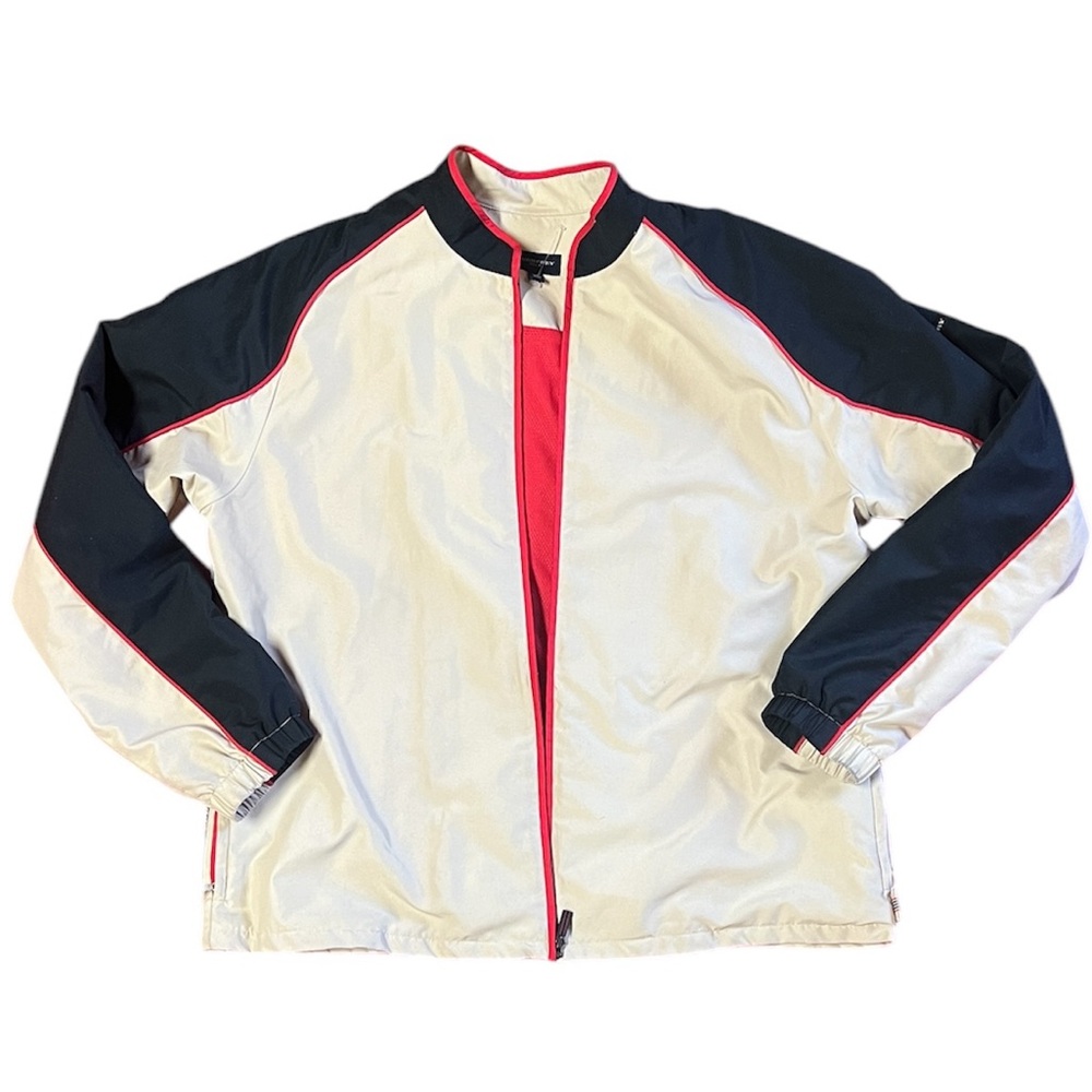 Burberry Golf Navy, Red & Cream Jacket Women’s Size XL NWOT